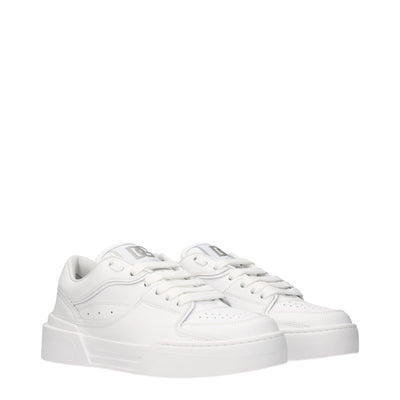 Dolce &amp; Gabbana Witte Leren Lage Schoenen
