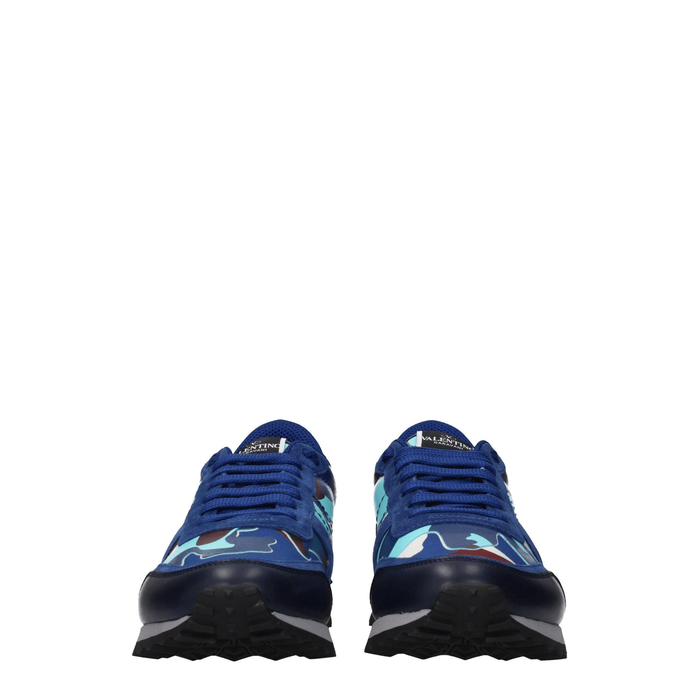 Valentino Garavani blauwe leren sportschoenen