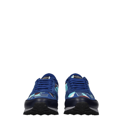 Valentino Garavani blauwe leren sportschoenen