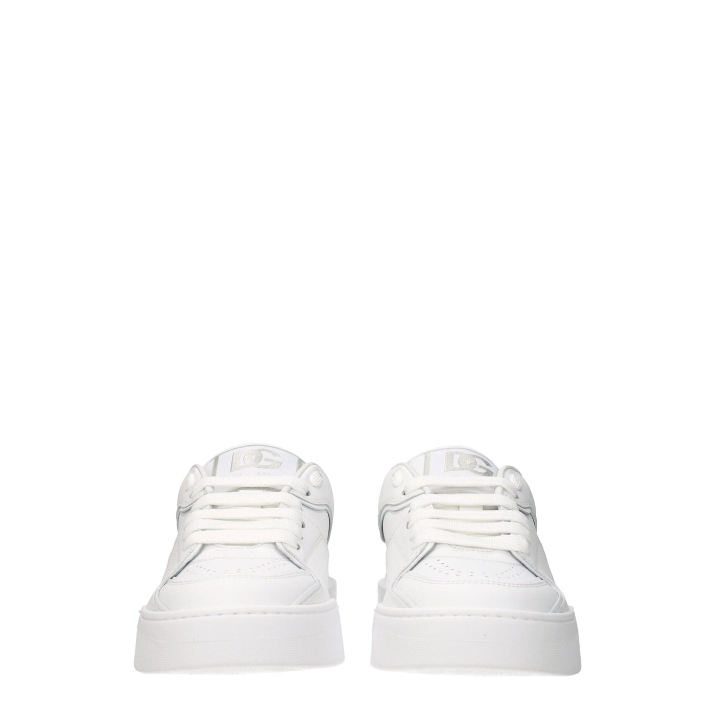Dolce &amp; Gabbana Witte Leren Lage Schoenen