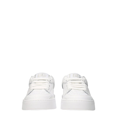 Dolce &amp; Gabbana Witte Leren Lage Schoenen