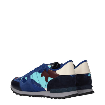 Valentino Garavani blauwe leren sportschoenen