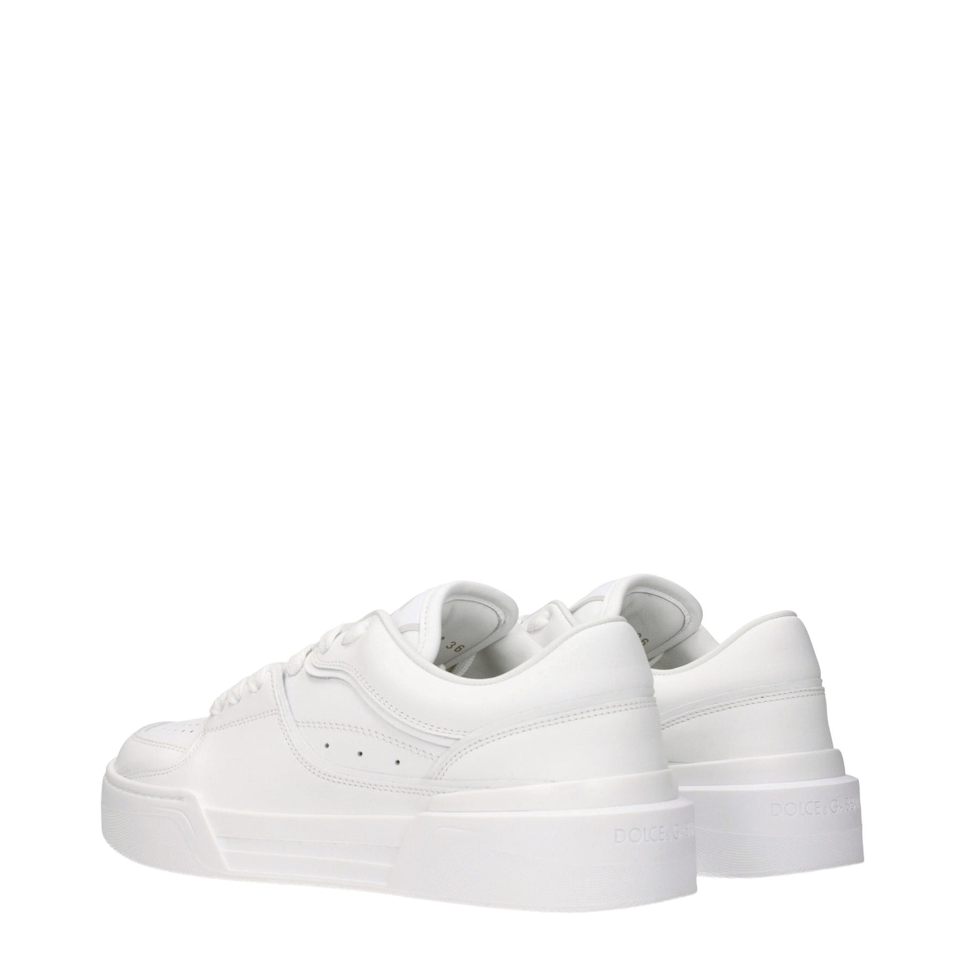 Dolce &amp; Gabbana Witte Leren Lage Schoenen
