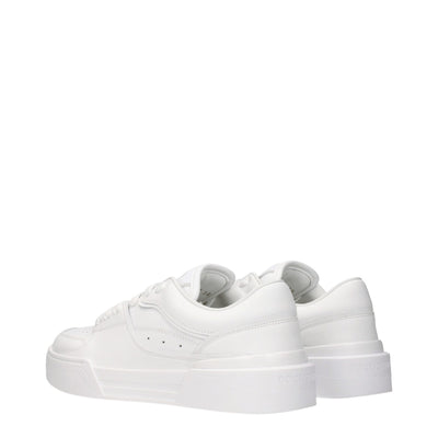 Dolce &amp; Gabbana Witte Leren Lage Schoenen