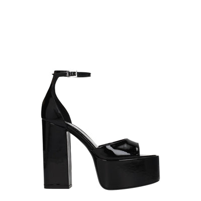 Paris Texas Zwarte Leren Platforms