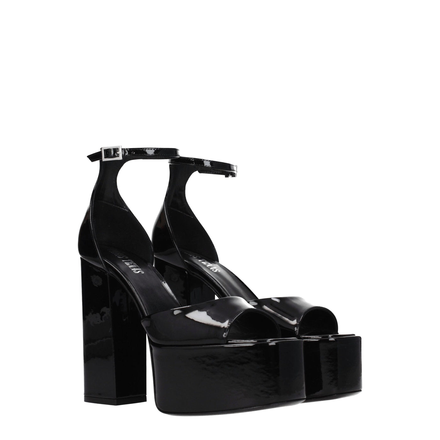Paris Texas Zwarte Leren Platforms