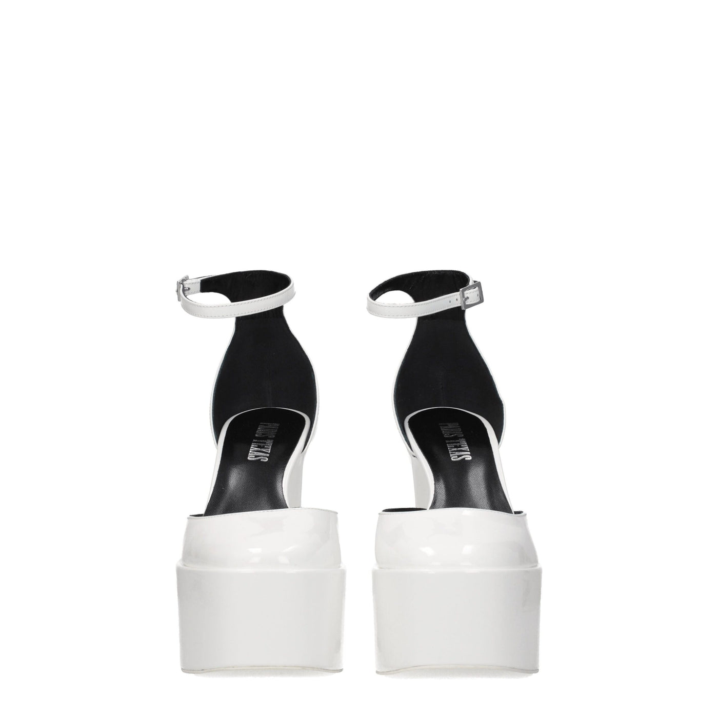 Paris Texas White Leather Platforms