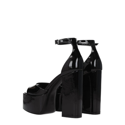 Paris Texas Zwarte Leren Platforms