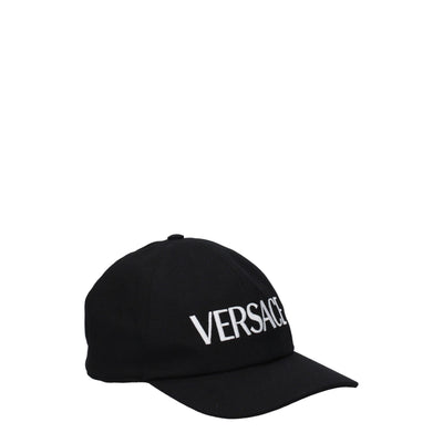 Versace Zwarte Katoenen Petten (Honkbalpet)