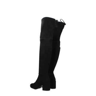 Stuart Weitzman Black Leather Over The Knee