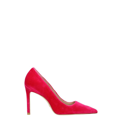 Stuart Weitzman Pink Velvet Heels