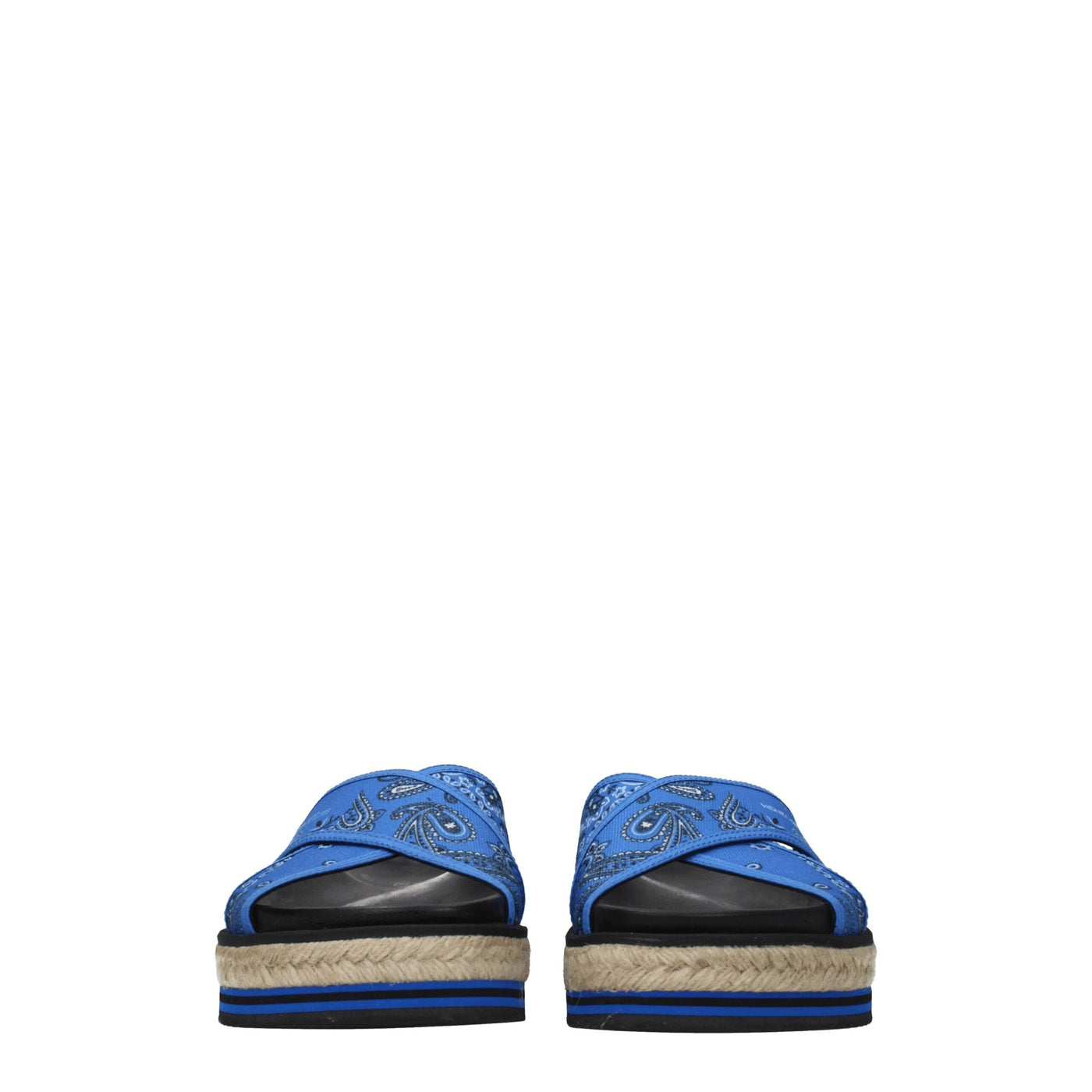 Kenzo Blauwe Stoffen Pantoffels Sandalen