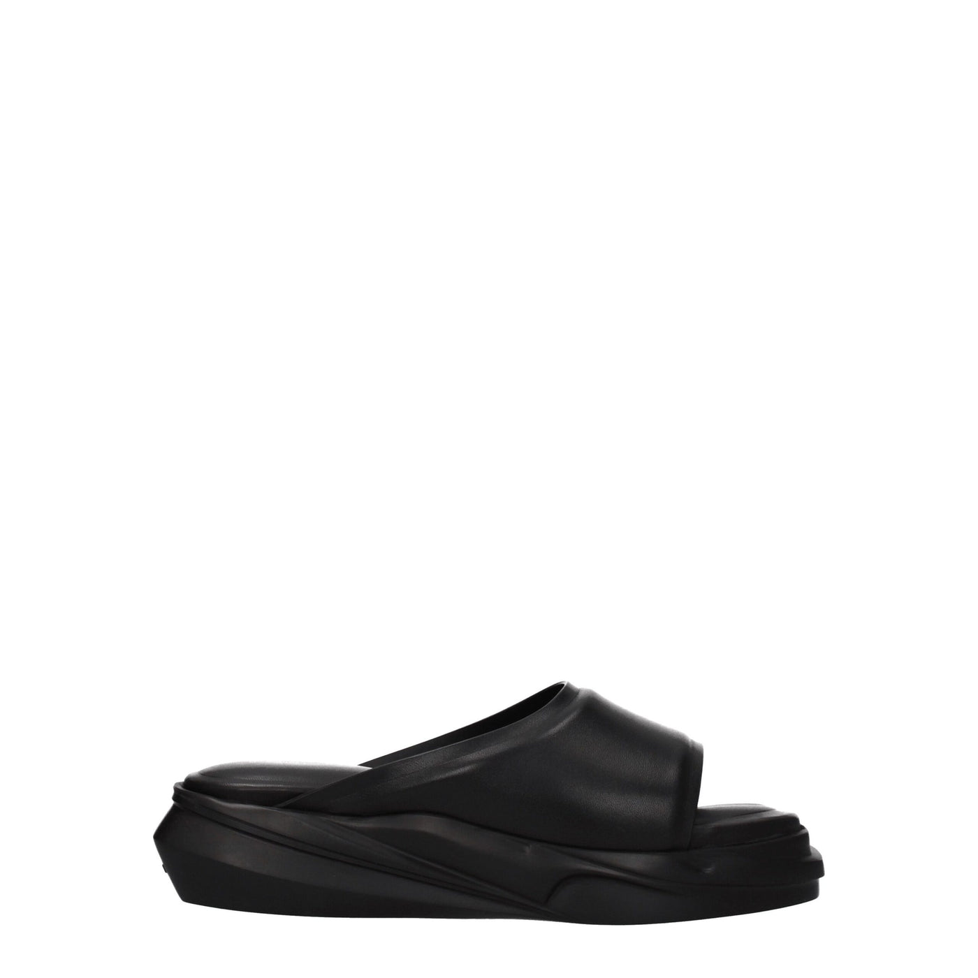 Alyx Zwarte Leren Pantoffels Sandalen