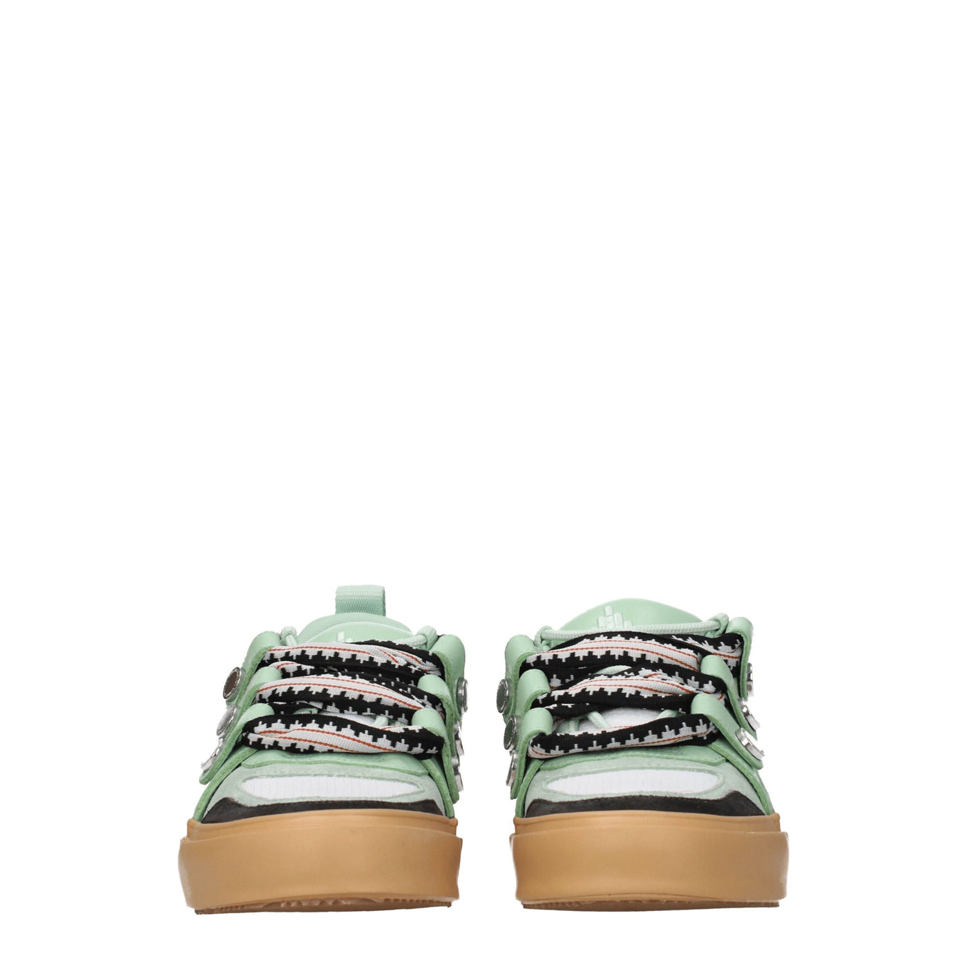 Marcelo Burlon groene lederen lage toppen