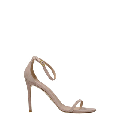 Stuart Weitzman roze leren stiletto hakken sandalen