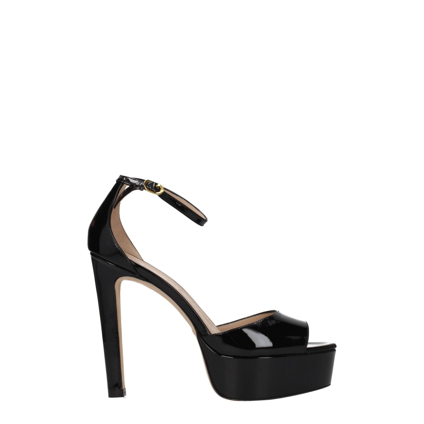 Stuart Weitzman Zwarte Leren Platforms