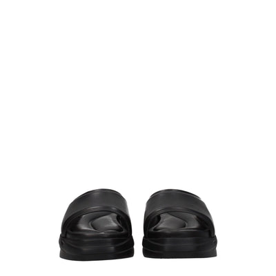 Alyx Zwarte Leren Pantoffels Sandalen