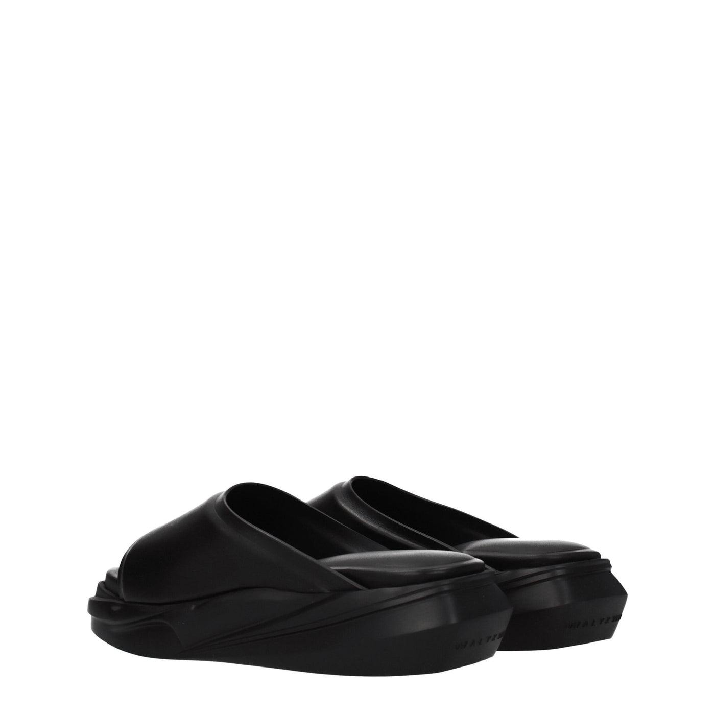 Alyx Zwarte Leren Pantoffels Sandalen
