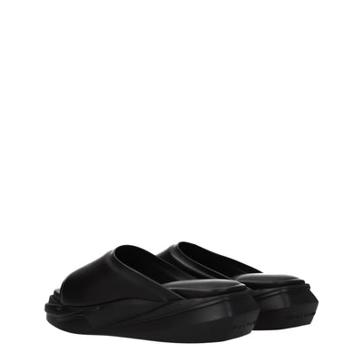 Alyx Zwarte Leren Pantoffels Sandalen