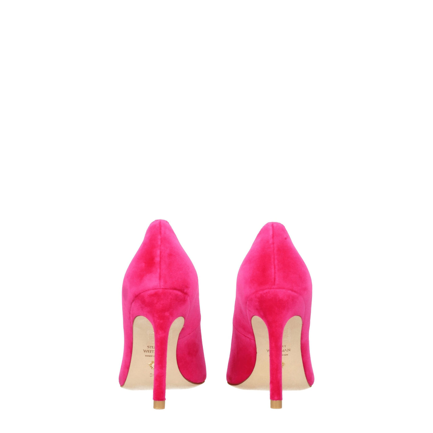 Stuart Weitzman Pink Velvet Heels