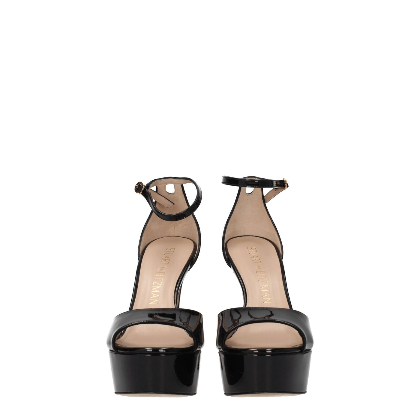 Stuart Weitzman Zwarte Leren Platforms