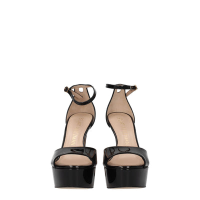 Stuart Weitzman Zwarte Leren Platforms