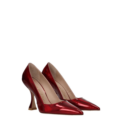 Stuart Weitzman Red Leather Heels