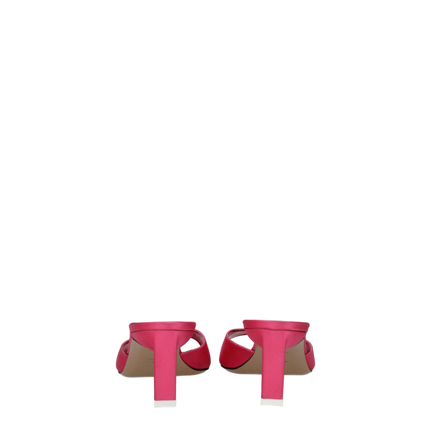 De Attico roze stoffen platte sandalen