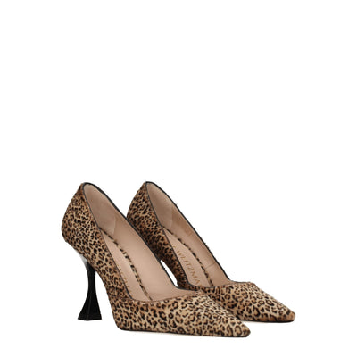 Stuart Weitzman Beige Horsehair Heels