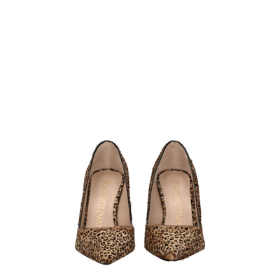 Stuart Weitzman Beige Horsehair Heels