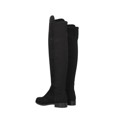 Stuart Weitzman Black Leather Over The Knee
