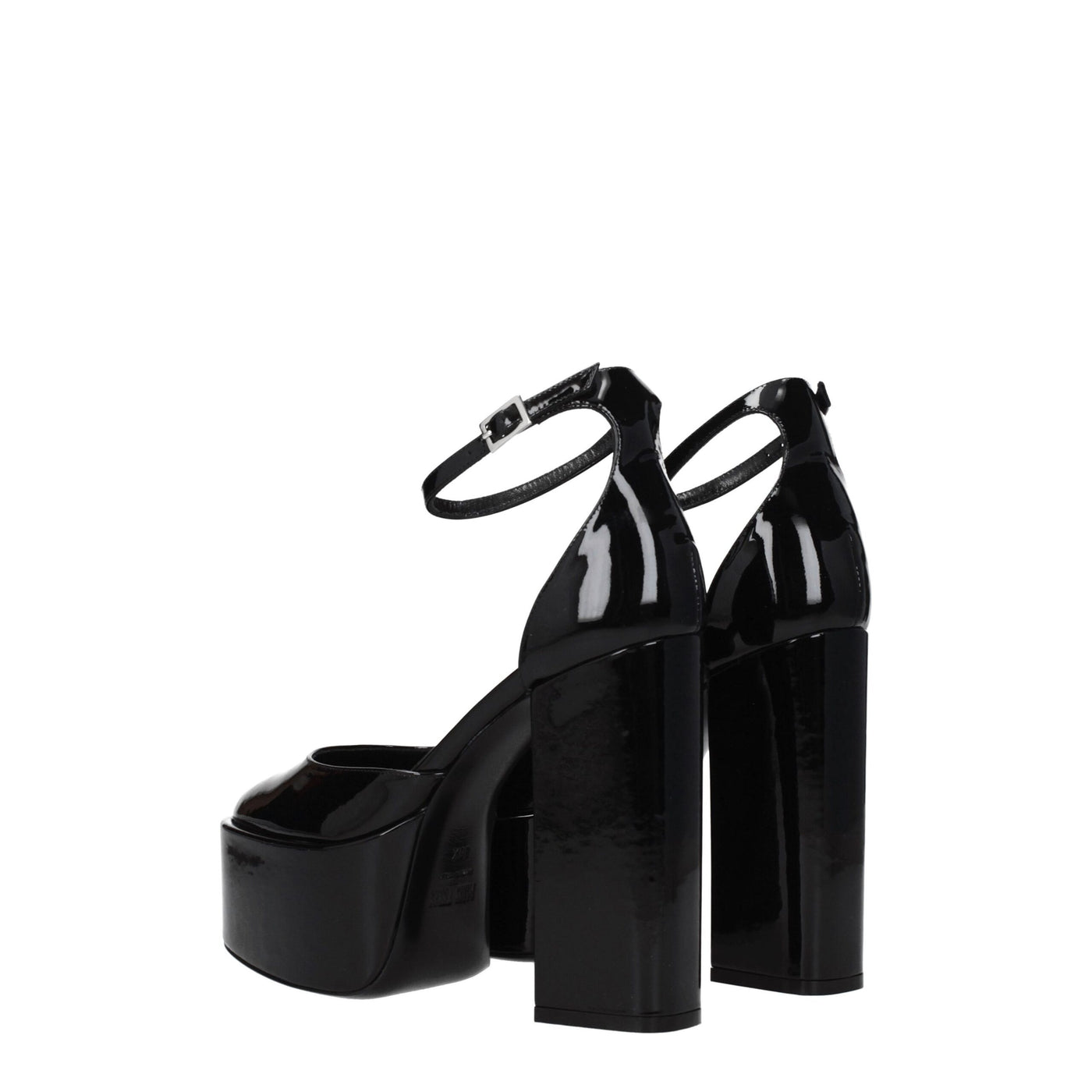 Paris Texas Zwarte Leren Platforms