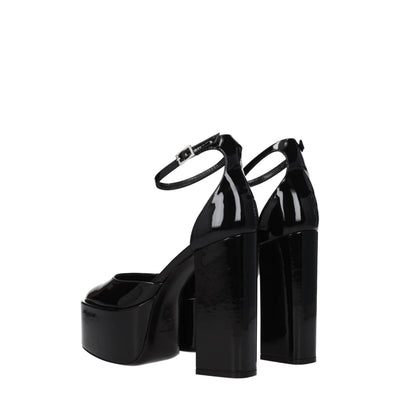 Paris Texas Zwarte Leren Platforms
