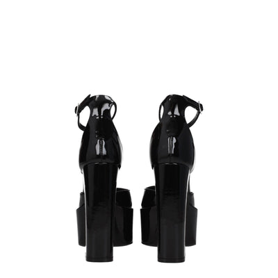 Paris Texas Zwarte Leren Platforms