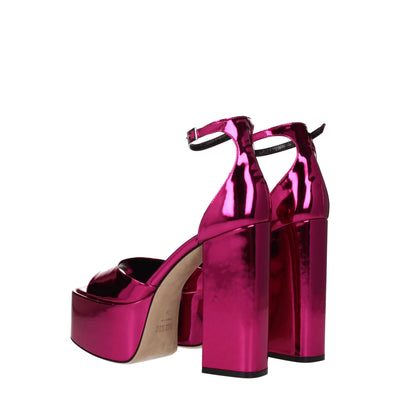 Paris Texas roze leren plateaus