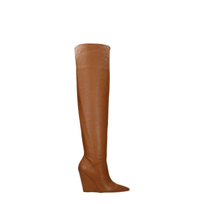 Cuissardes en cuir marron Stuart Weitzman