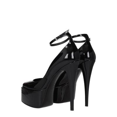 Paris Texas zwarte leren plateau pumps