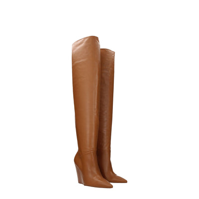 Cuissardes en cuir marron Stuart Weitzman