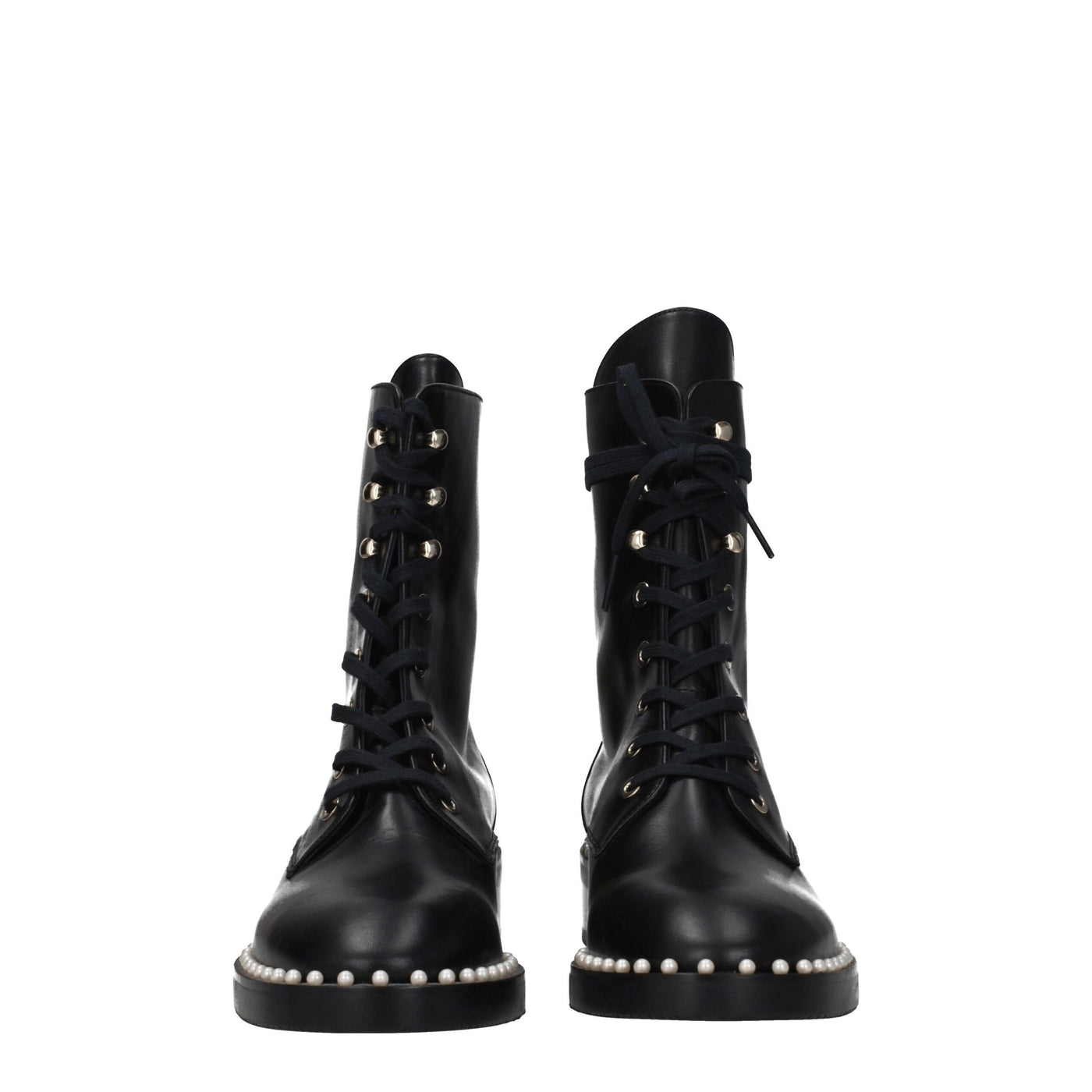 Stuart Weitzman zwarte leren enkellaarsjes