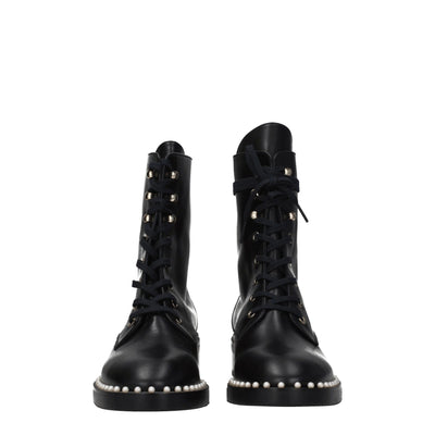 Stuart Weitzman zwarte leren enkellaarsjes