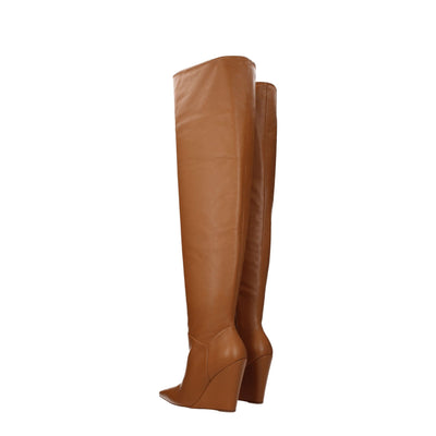 Cuissardes en cuir marron Stuart Weitzman