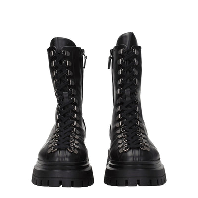 Stuart Weitzman zwarte leren enkellaarsjes