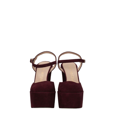 Stuart Weitzman Red Leather Platforms
