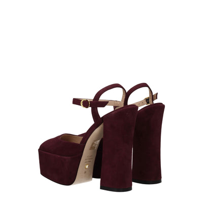 Stuart Weitzman Red Leather Platforms