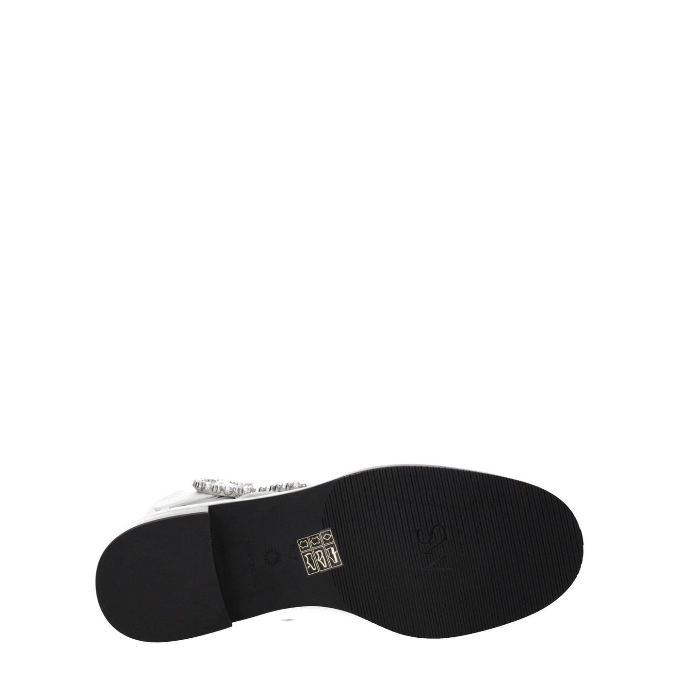 Stuart Weitzman witte leren enkellaarsjes