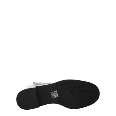 Stuart Weitzman witte leren enkellaarsjes