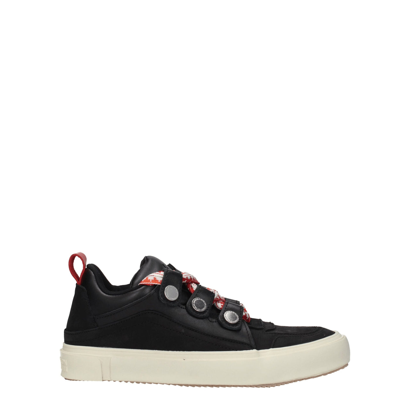Marcelo Burlon Zwarte Leren Lage Schoenen