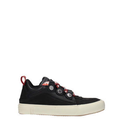 Marcelo Burlon Zwarte Leren Lage Schoenen