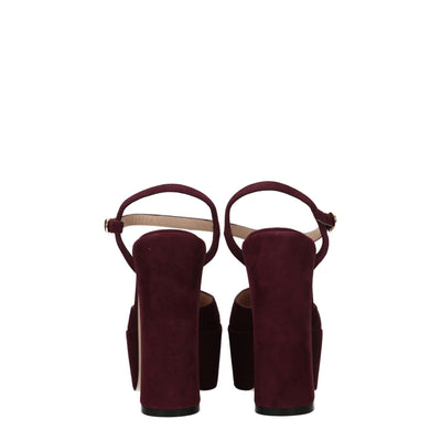 Stuart Weitzman Red Leather Platforms