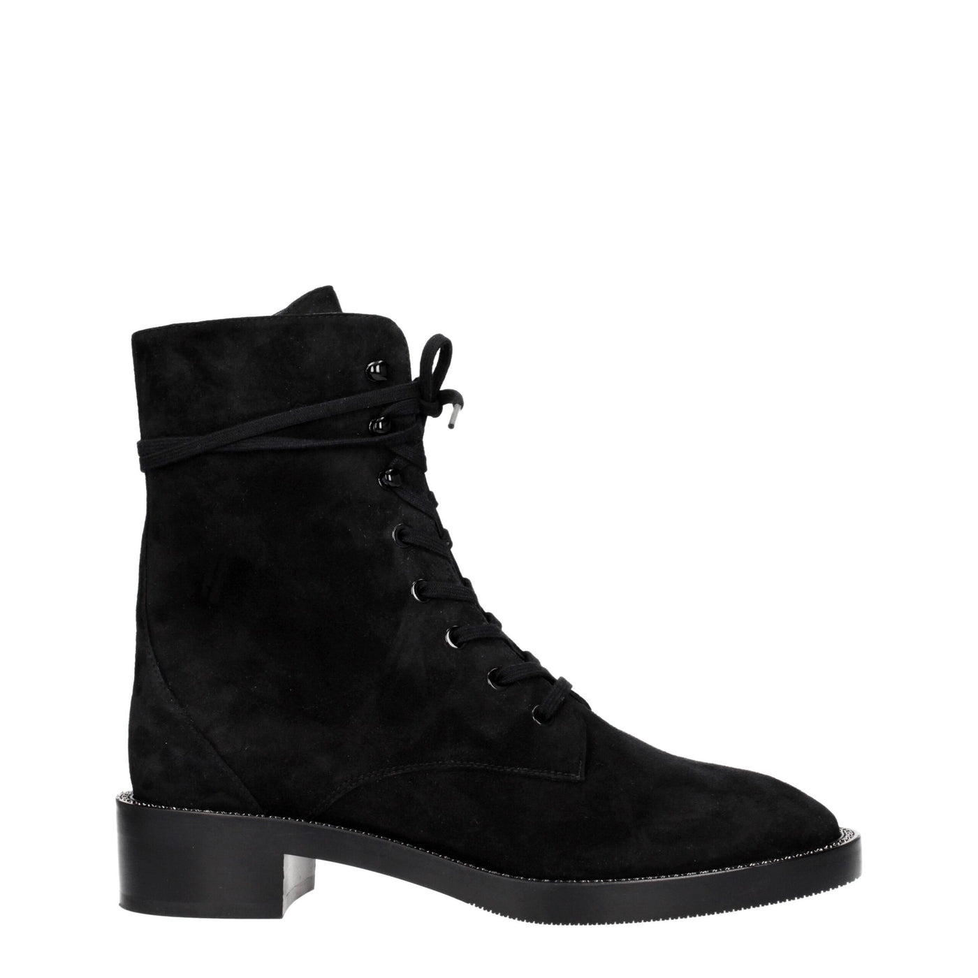 Stuart Weitzman zwarte leren enkellaarsjes